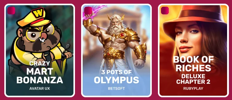 24magic-pokies-crazy-mart-bonanza-3-pots-of-olympus-and-book-of-riches-deluxe